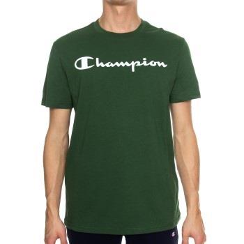 Champion Classics Men Crewneck T-shirt Mørkgrørnn  bomull Medium Herre