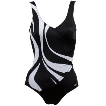 Damella Julia Basic Swimsuit Svart/Hvit 38 Dame