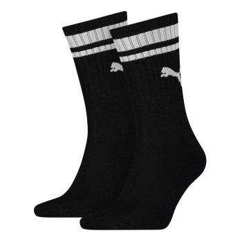 Puma Strømper 2P Crew Heritage Stripe Socks Svart Str 35/38