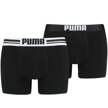 Puma 2P Everyday Placed Logo Boxer Svart bomull Medium Herre