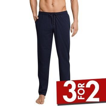 Schiesser Mix and Relax Jersey Lounge Pants Mørkblå bomull Small Herre