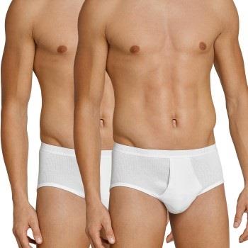 Schiesser 2P Original Classics Double Rib Briefs Hvit bomull X-Large H...