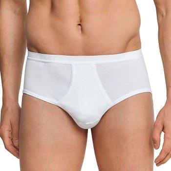 Schiesser Original Classics Fine Rib Sport Brief Hvit bomull Small Her...