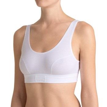 Sloggi BH Double Comfort Top Hvit bomull 38 Dame