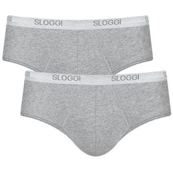 Sloggi 2P For Men Basic Midis Grå bomull XX-Large Herre