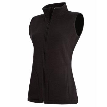 Stedman Active Fleece Vest For Women Svart polyester Large Dame