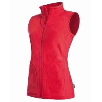 Stedman Active Fleece Vest For Women Rød polyester X-Large Dame