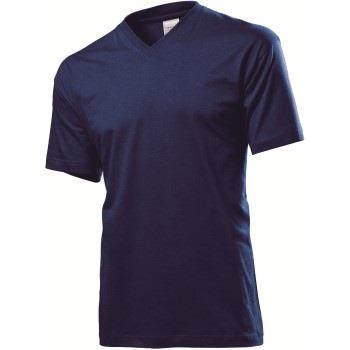 Stedman Classic V-Neck Men T-shirt Marine bomull X-Large Herre