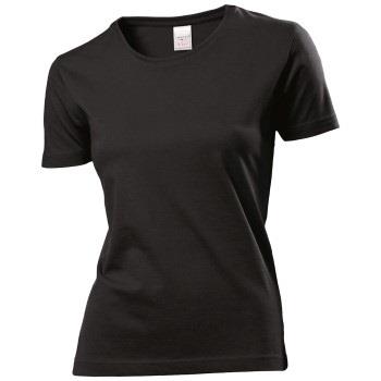 Stedman Classic Women T-shirt Svart bomull Small Dame