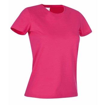 Stedman Classic Women T-shirt Mørkrosa bomull Small Dame