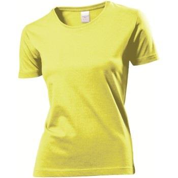 Stedman Classic Women T-shirt Gul bomull Small Dame