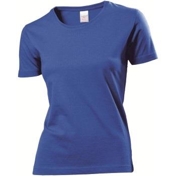 Stedman Classic Women T-shirt Royalblå bomull Small Dame