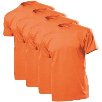 Stedman 4P Comfort Men T-shirt Oransje bomull Small Herre