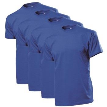 Stedman 4P Comfort Men T-shirt Royalblå bomull Small Herre