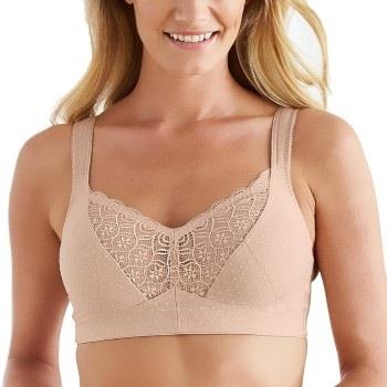 Swegmark BH Wellness Dots Organic Soft Bra Beige økologisk bomull C 80...