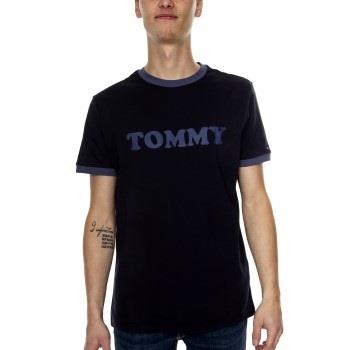 Tommy Hilfiger Sleep CN SS Tee Logo Shirt Mørkblå bomull Small Herre