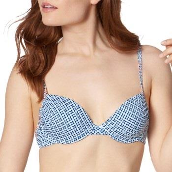 Triumph Mix and Match Padded Bikini Bra Blå/Hvit D 38 Dame