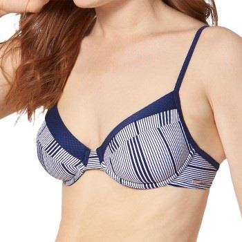 Triumph Summer Waves Underwire Bikini Bra Blå Mønster C 42 Dame