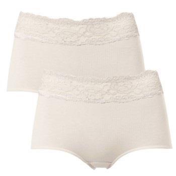Trofe Lace Trimmed Maxi Briefs Truser 2P Champagne bomull XX-Large Dam...