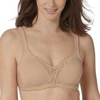 Triumph BH Modern Lace Cotton Soft Bra Beige A 75 Dame