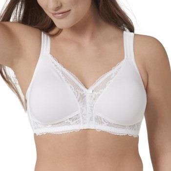 Triumph BH Modern Lace Cotton Soft Bra Hvit A 75 Dame