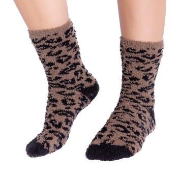 PJ Salvage Strømper Fun Print Cozy Socks Leopard polyester One Size