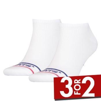 Levis Strømper 2P Organic Cotton Ankle Sock Hvit Str 35/38