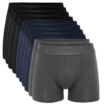 Resteröds 10P Bamboo Boxer Brief Grå/Blå X-Large Herre