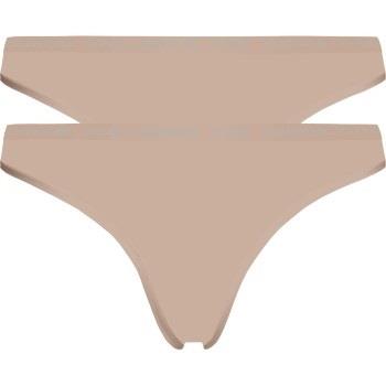 Calvin Klein Truser 2P One Cotton Stretch Plus Thong Beige bomull X-La...