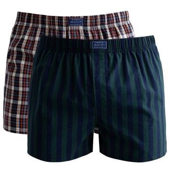 Gant 2P Cotton Stripe Boxer Shorts Blåstripete bomull XX-Large Herre