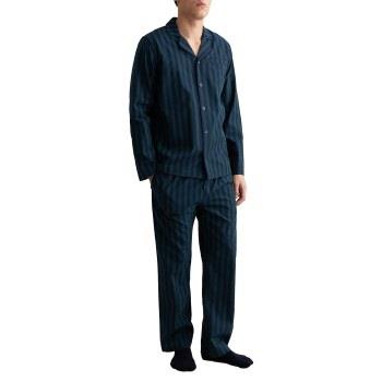 Gant Woven Cotton Stripe Pajama Set Blå/Grønn bomull Large Herre