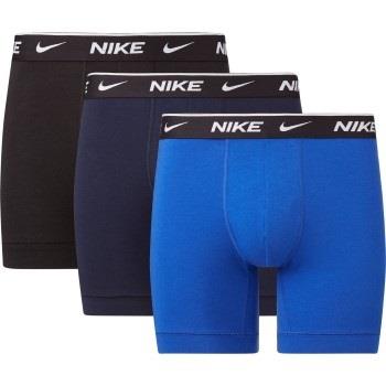 Nike 3P Everyday Essentials Cotton Stretch Boxer Svart/Blå bomull Smal...