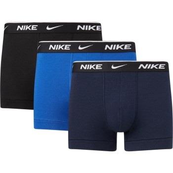Nike 3P Everyday Essentials Cotton Stretch Trunk Svart/Blå bomull Smal...