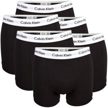 Calvin Klein 6P Cotton Stretch Trunks Svart/Hvit bomull Medium Herre