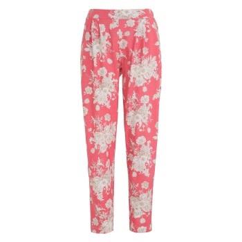 Damella Flower Cotton Pyjama Pants Rosa Mønster bomull Medium Dame