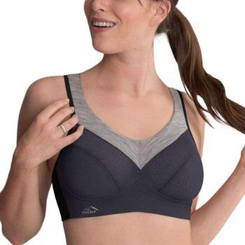 Anita BH Active Wool Sport Bra Grå/Svart D 85 Dame