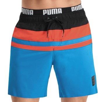 Puma Badebukser Heritage Stripe Mid Swim Shorts Svart/Blå polyester Sm...