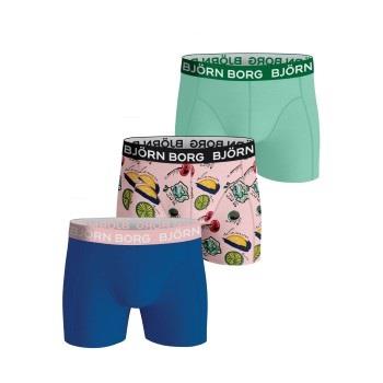 Björn Borg 3P Cotton Stretch Shorts For Boys 2033 Blå/Rosa bomull 122-...