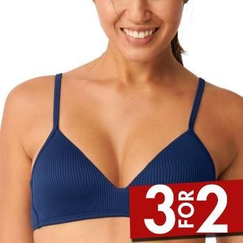 Sloggi Shore Dottyback Bikini Triangle Bra Marine polyester XXL+ Dame