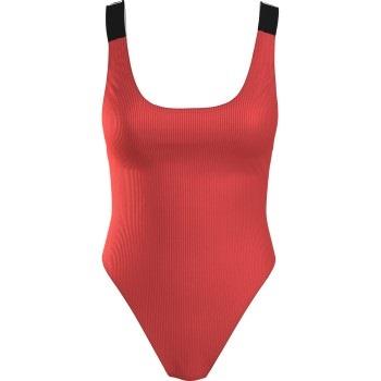 Calvin Klein Intense Power Rib Scoop Swimsuit Korall polyamid Large Da...