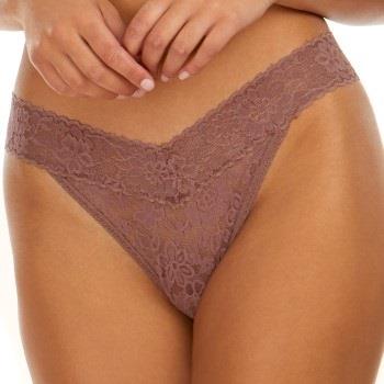 Hanky Panky Truser Daily Lace Original Rise Thong Plomme nylon One Siz...