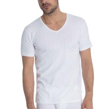 Calida Pure and Style V-shirt Hvit bomull Medium Herre