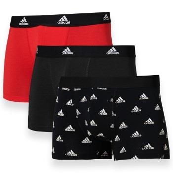 adidas 3P Active Flex Cotton Trunk Svart/Rød bomull XX-Large Herre