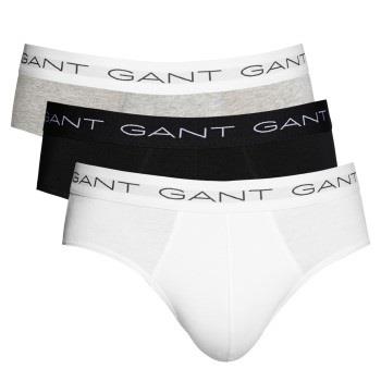 Gant 3P Cotton Stretch Briefs Svart/Hvit bomull Large Herre