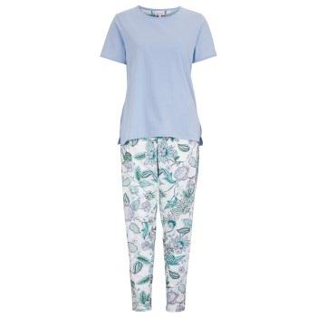 Damella Organic Cotton Pyjamas Set Blomstret bomull Small Dame