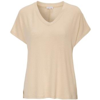 Damella Knitted Lounge T-Shirt Sand XX-Large Dame