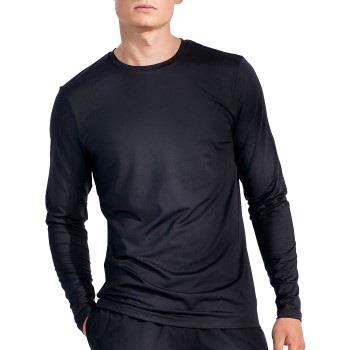 Bread and Boxers Active Long Sleeve Shirt Svart polyester Large Herre