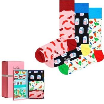 Happy socks Strømper 3P Foodie Socks Gift Box Mixed bomull Str 36/40