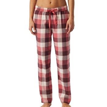 Schiesser Mix and Relax Long Flannel Pants Rød Mønster  bomull 40 Dame