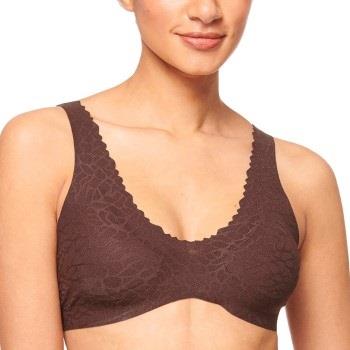 Sloggi BH ZERO Feel Lace 2.0 Bralette Brun Small Dame